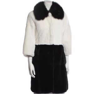 Sheared Beaver and Fox fur coat size s/m new